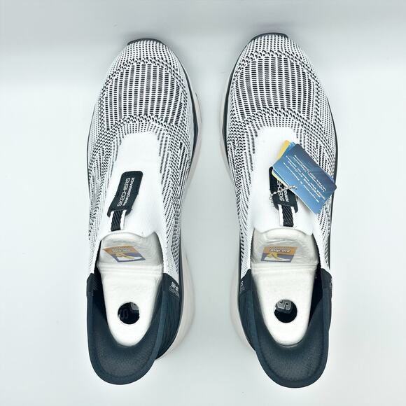 Skechers Men's Max Cushioning Elite Slip On Sneakers Size 9 Black White Knit NIB - Picture 9 of 11